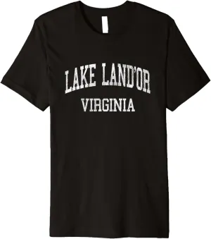 Lake Land'Or Virginia VA Vintage Athletic Sports Design Premium T-Shirt