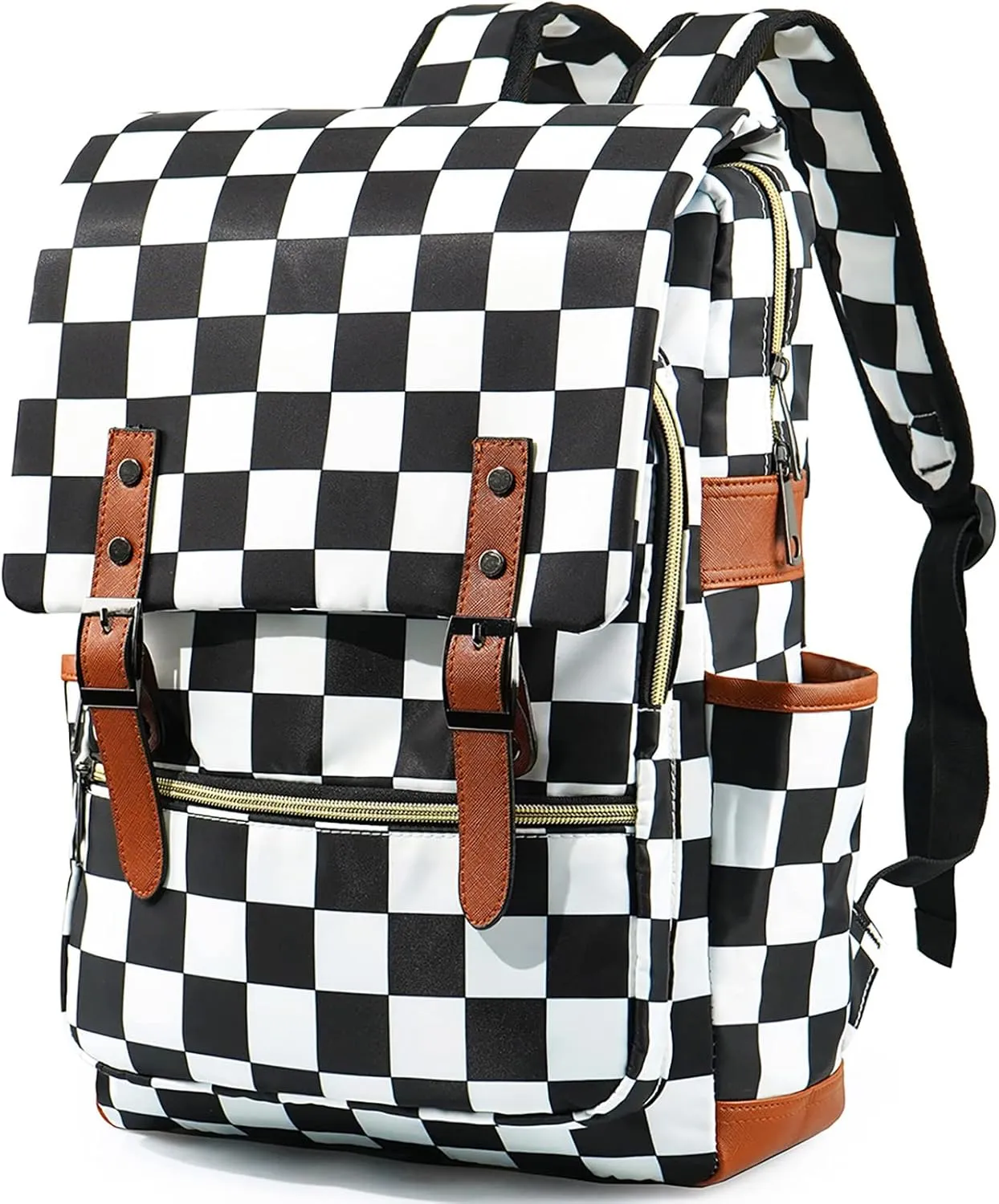 Laptop Backpack for Girls Women,College School Bookbags for Teenagers (Checkered)
