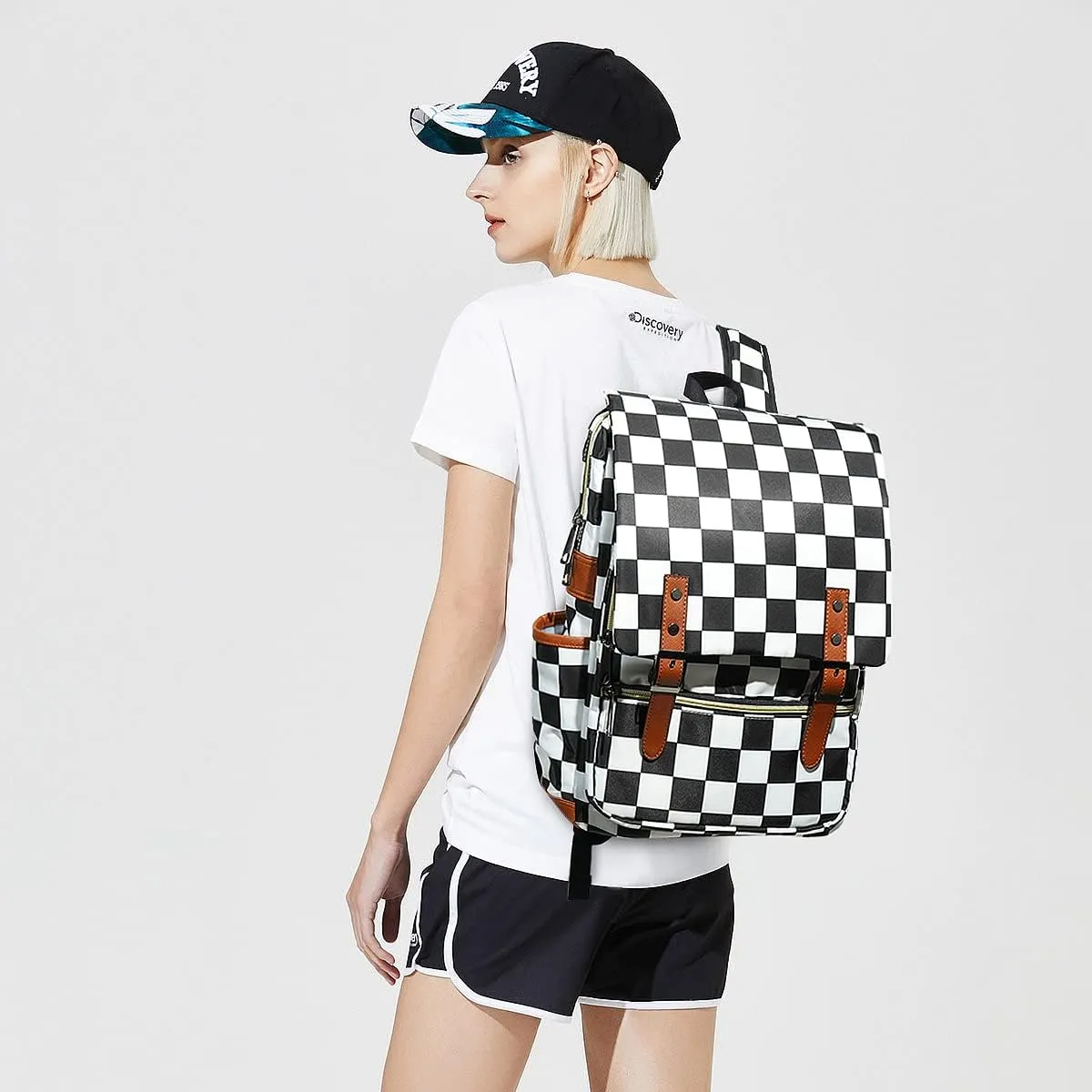 Laptop Backpack for Girls Women,College School Bookbags for Teenagers (Checkered)