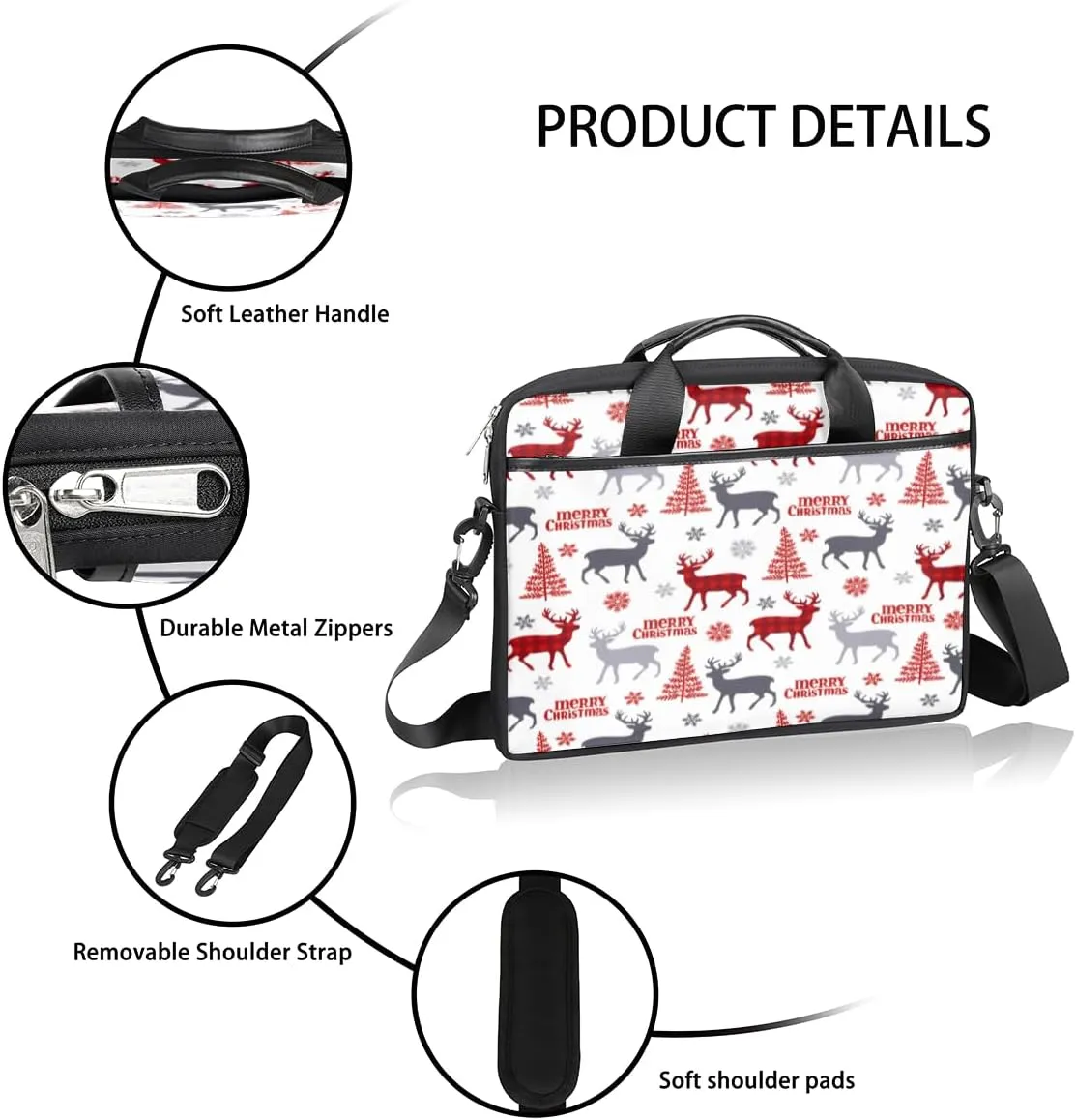 Laptop Bag 13-15 Inch Laptop Sleeve Case for Men Women Briefcase Messenger Bag Computer Shoulder Bag for Travel Work