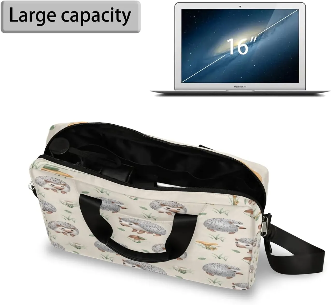 Laptop Bag 15.6 Inch Laptop Sleeve Case for Men Women Briefcase Messenger Bag 16 Inch Computer Shoulder Bag