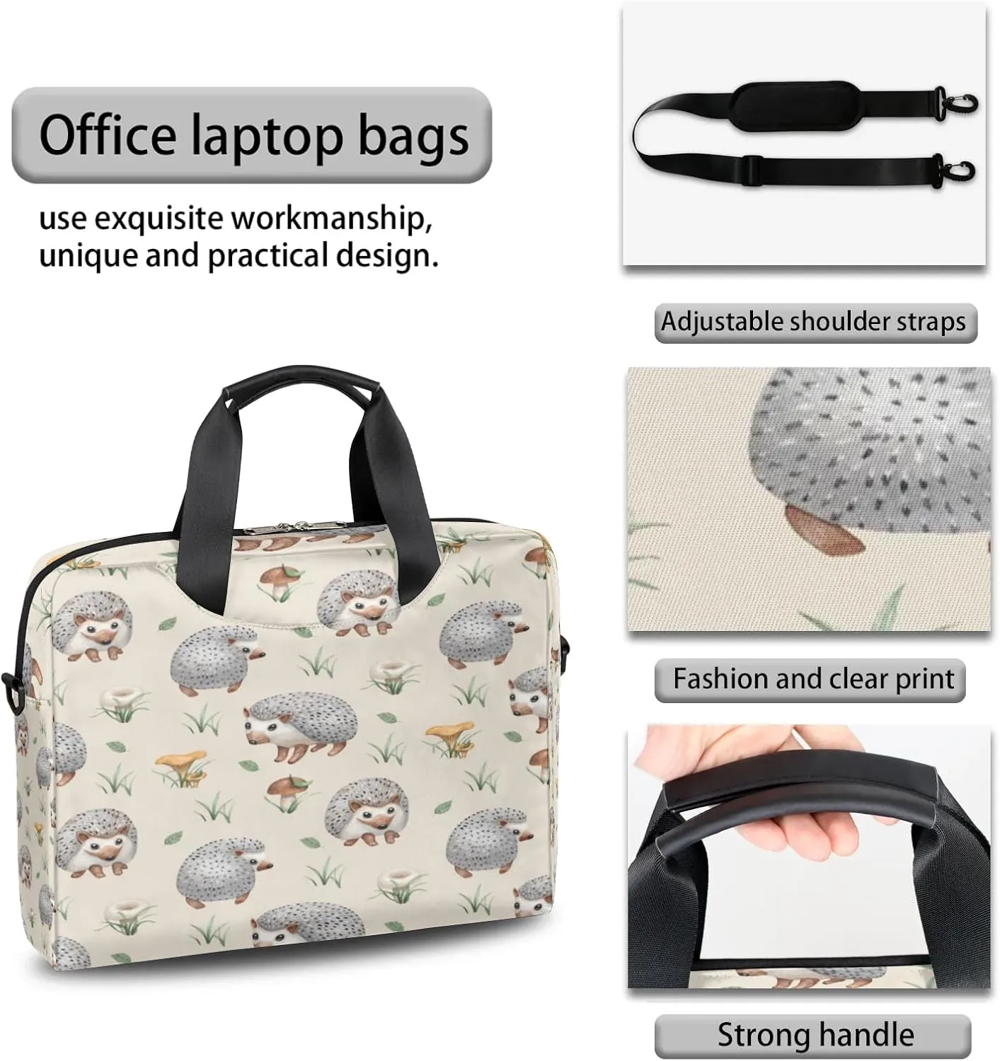 Laptop Bag 15.6 Inch Laptop Sleeve Case for Men Women Briefcase Messenger Bag 16 Inch Computer Shoulder Bag