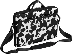 Laptop Bag Case Animal Cow Pattern Shoulder Messenger Carrying Bag 13 14 15 Inch Waterproof Computer Sleeve Cover Compatible with MacBook/Notebook/HP Acer Dell Lenovo ASUS Laptop