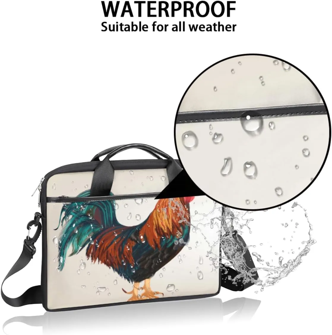 Laptop Bag Case Shoulder Messenger Carrying Bag 13 14 15 Inch Waterproof Computer Sleeve Cover