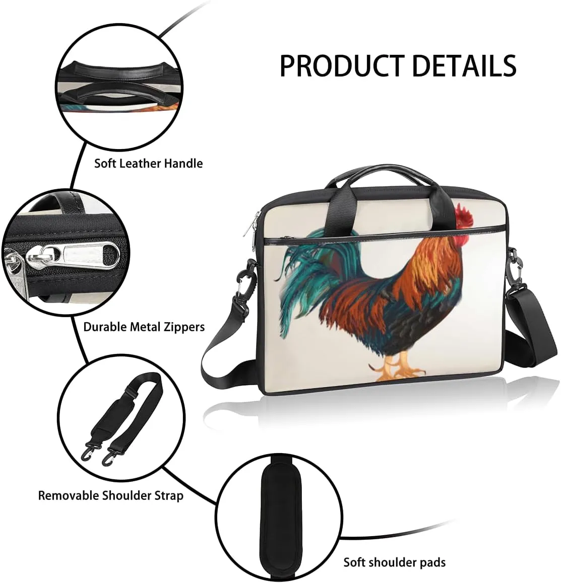 Laptop Bag Case Shoulder Messenger Carrying Bag 13 14 15 Inch Waterproof Computer Sleeve Cover