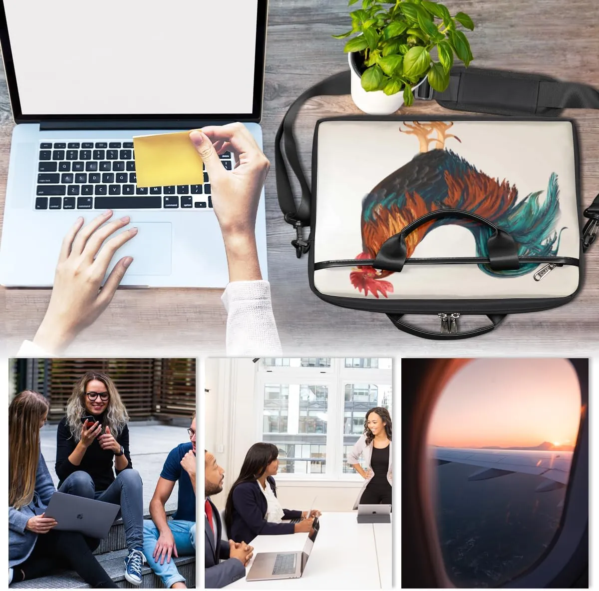 Laptop Bag Case Shoulder Messenger Carrying Bag 13 14 15 Inch Waterproof Computer Sleeve Cover