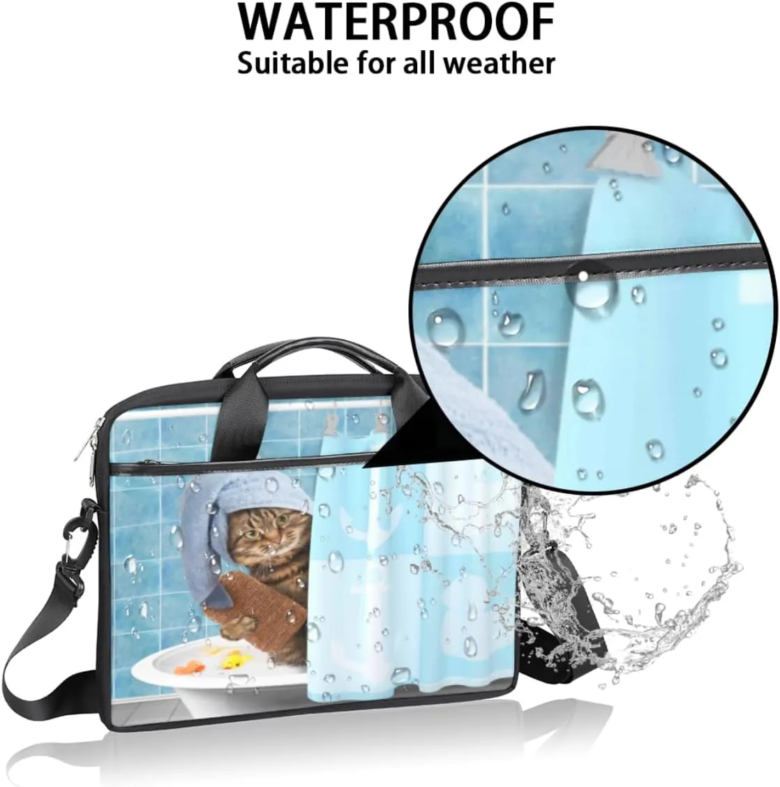 Laptop Bag Case Shoulder Messenger Carrying Bag 13 14 15 Inch Waterproof Computer Sleeve Cover