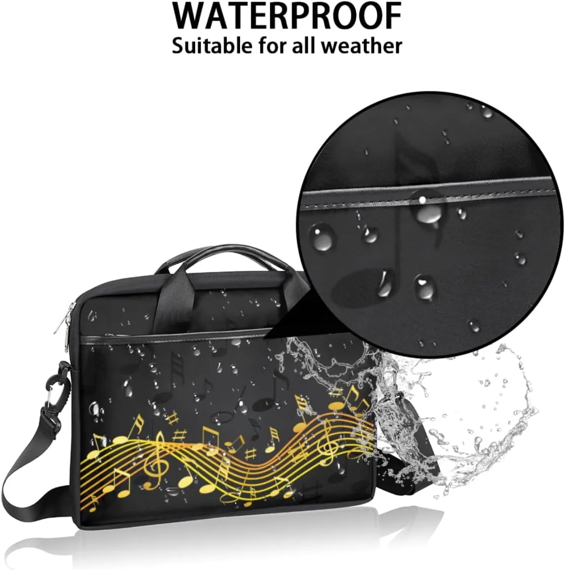 Laptop Bag Case Shoulder Messenger Carrying Bag 13 14 15 Inch Waterproof Computer Sleeve Cover