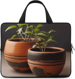 Laptop Carrying Case 17inch Small Clay Pot Laptop Bag for Men Women Computer Bag Messenger Bag for Work