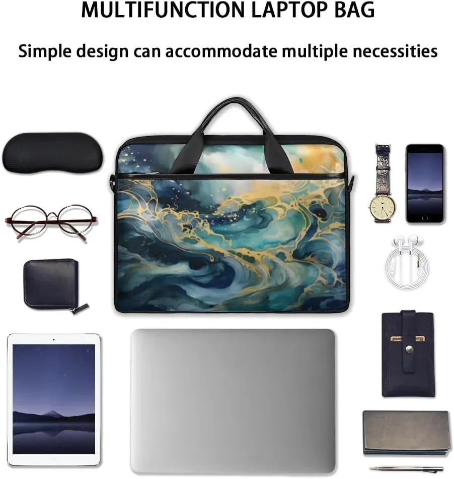 Laptop Shoulder Bag Computer Bag 13-15 Inches Laptop Carrying Case with Shoulder Strap for Women Men