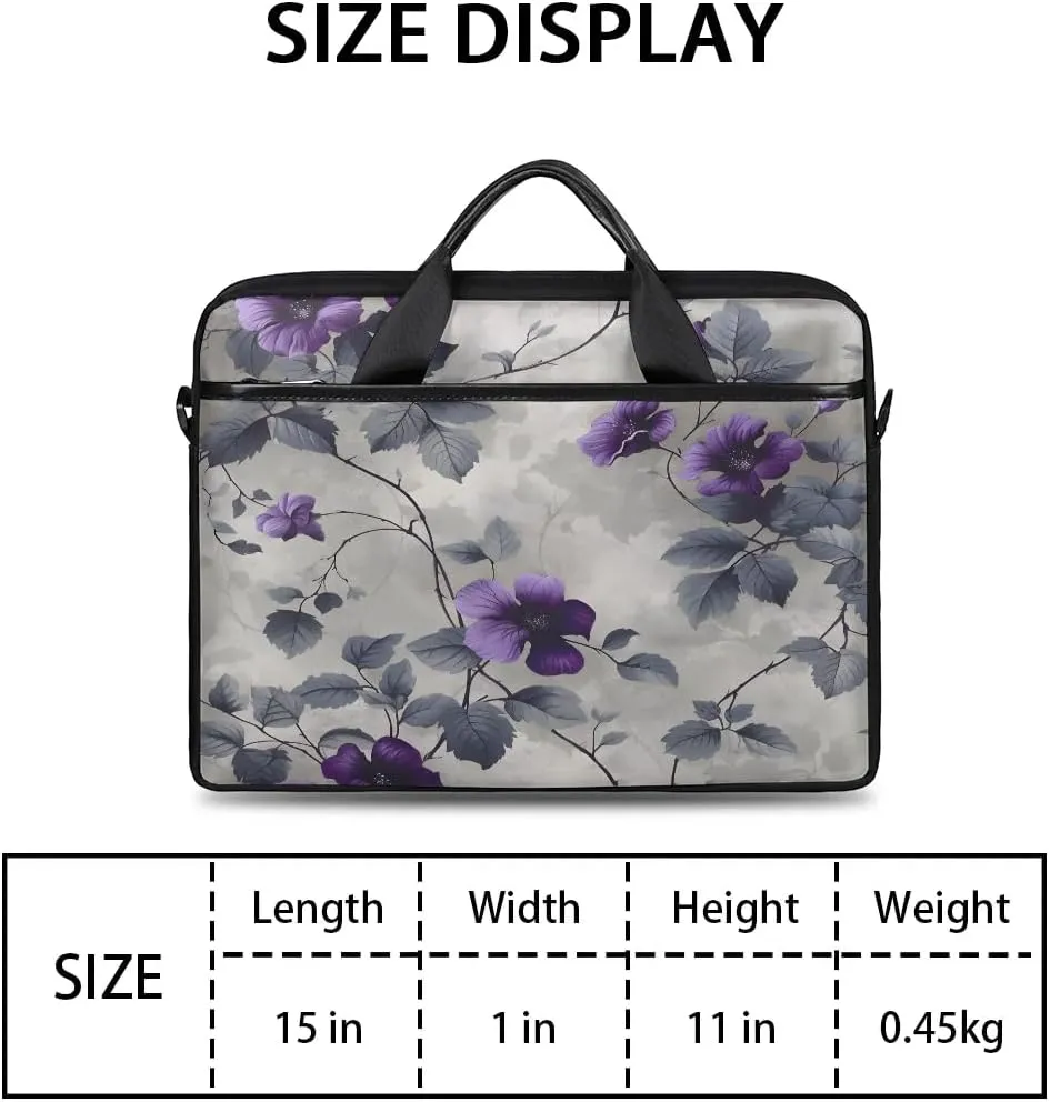 Laptop Shoulder Bag Computer Bag 13-15 Inches Laptop Carrying Case with Shoulder Strap for Women Men