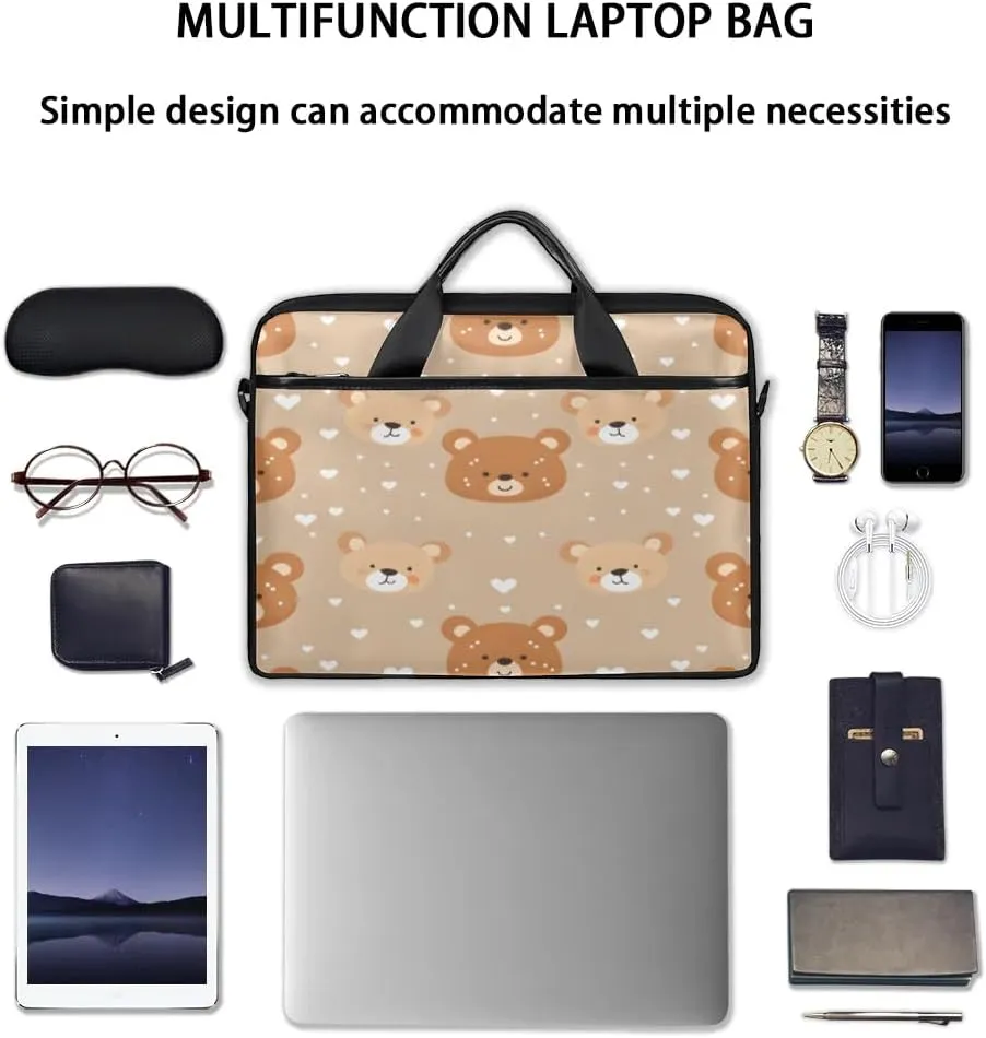 Laptop Shoulder Bag Computer Bag 13-15 Inches Laptop Carrying Case with Shoulder Strap for Women Men