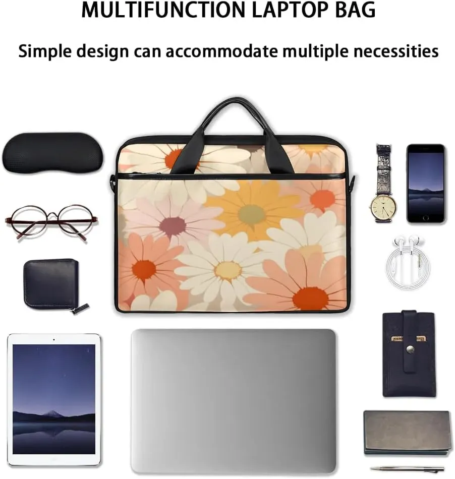 Laptop Shoulder Bag Computer Bag 13-15 Inches Laptop Carrying Case with Shoulder Strap for Women Men