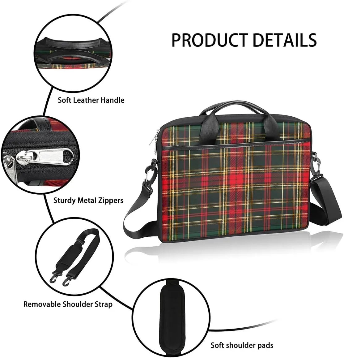 Laptop Shoulder Bag for 13-15 Inch Waterproof Laptop Sleeve Case Bag Slim Computer Carry Case Computer Cases for Laptops