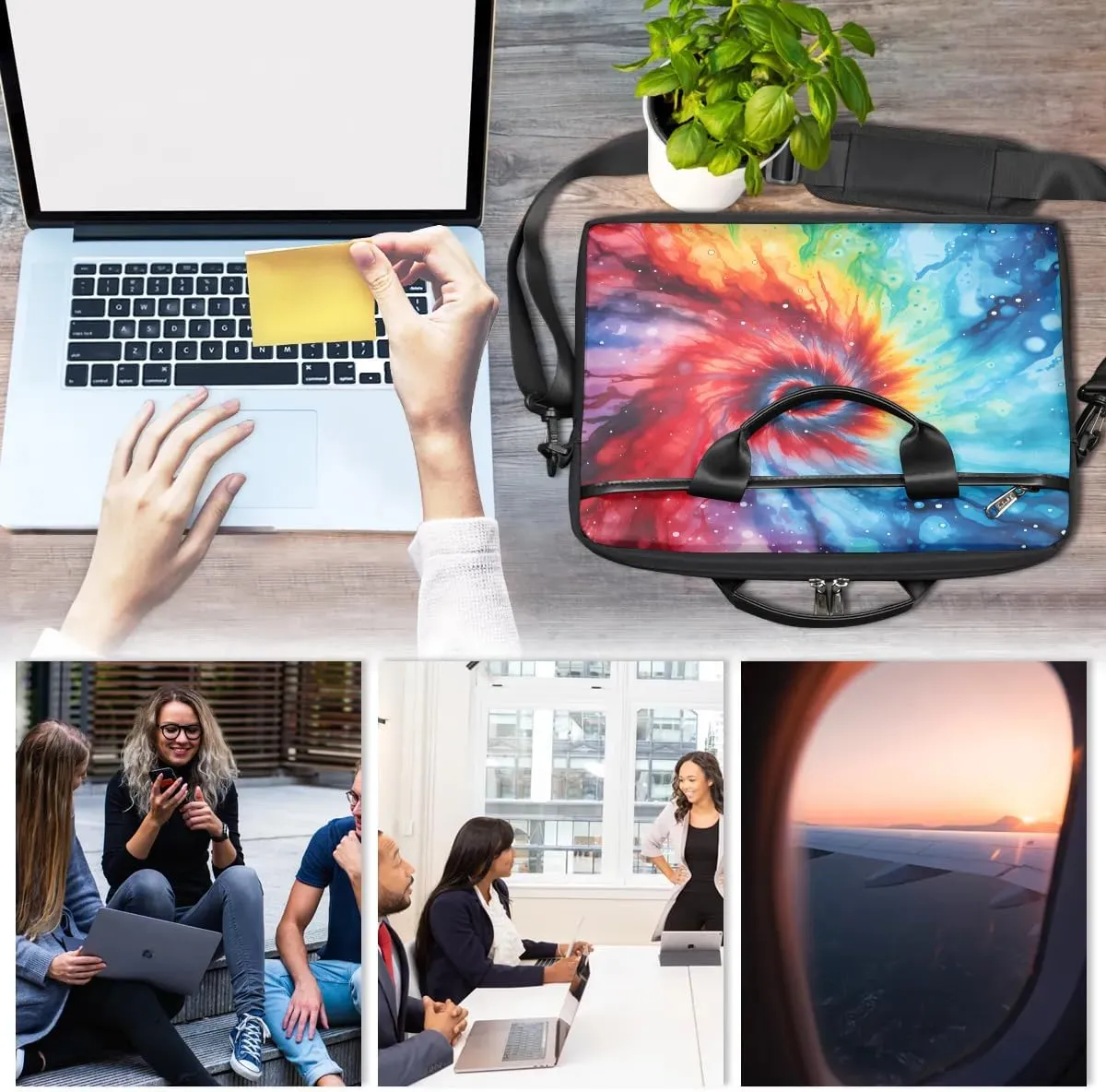 Laptop Shoulder Bag for 13-15 Inch Waterproof Laptop Sleeve Case Bag Slim Computer Carry Case Computer Cases for Laptops