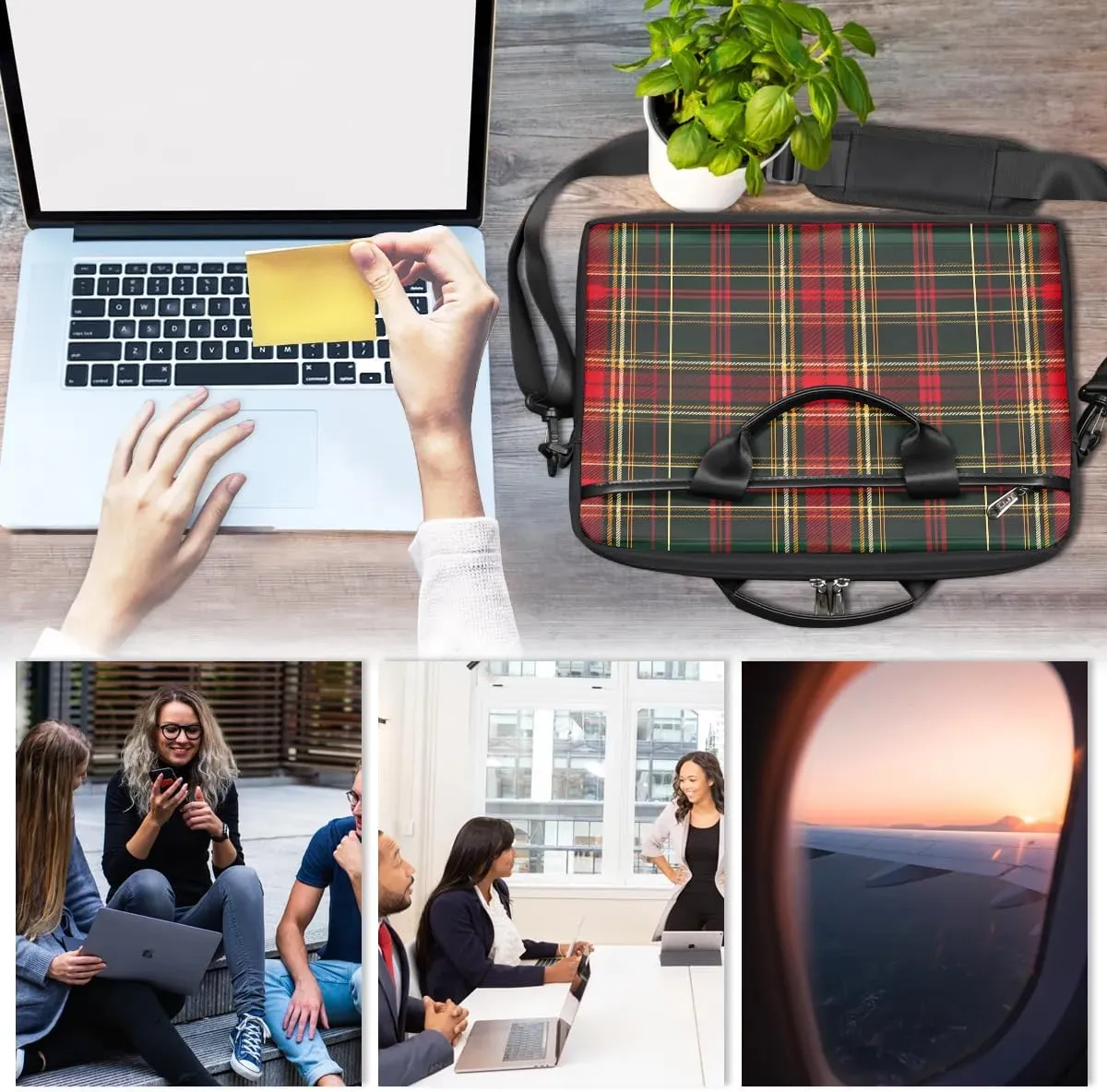 Laptop Shoulder Bag for 13-15 Inch Waterproof Laptop Sleeve Case Bag Slim Computer Carry Case Computer Cases for Laptops