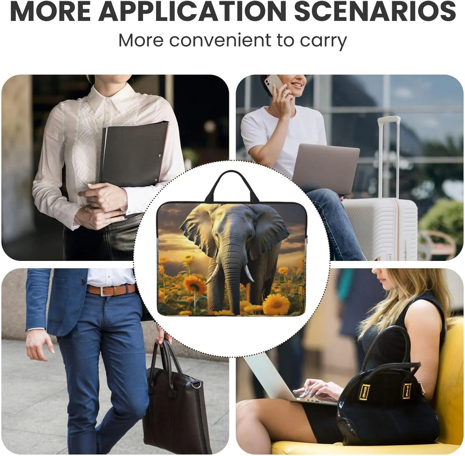 Laptop Shoulder Bag Messenger Bag Evil skull Laptop Bag Computer Bag for Men Women