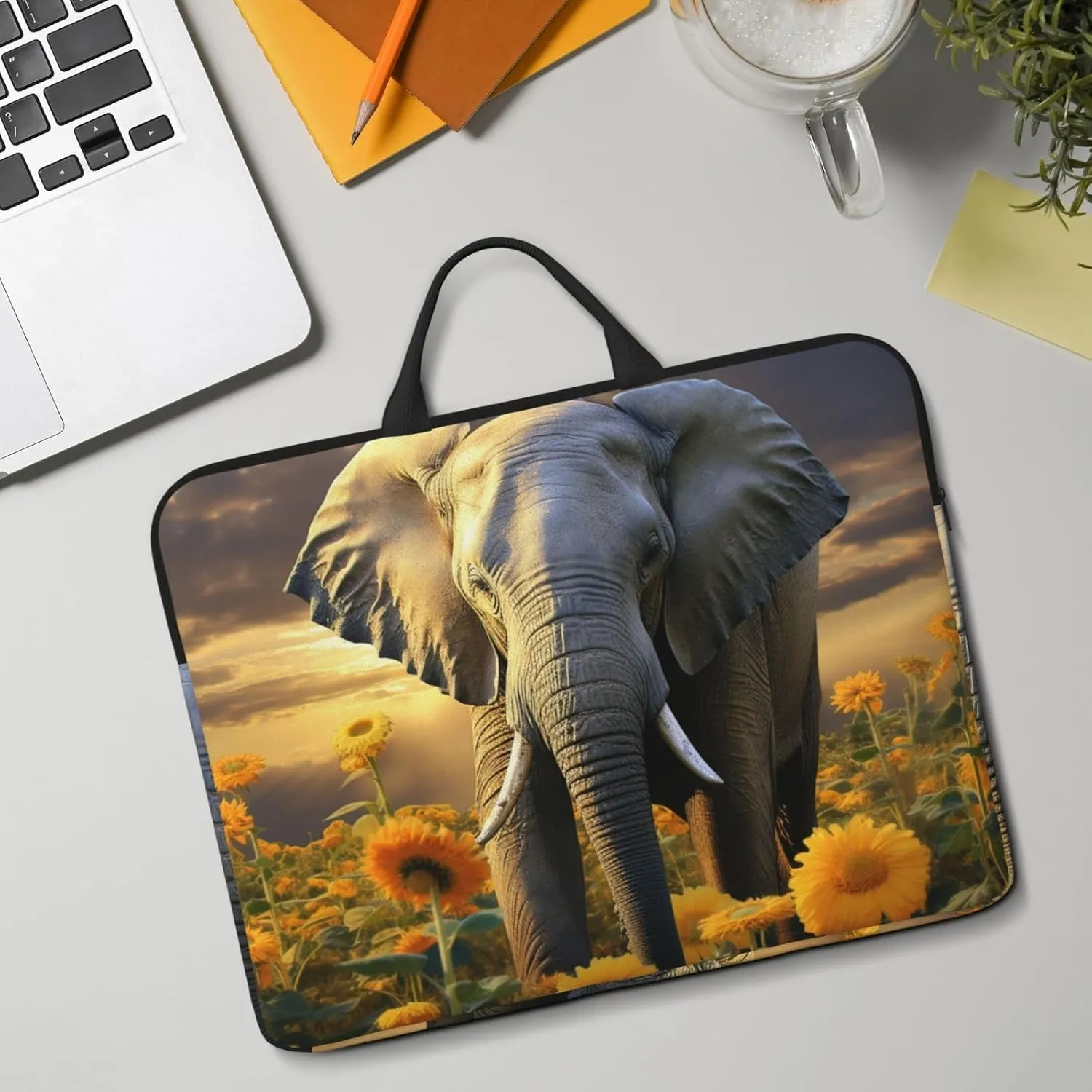 Laptop Shoulder Bag Messenger Bag Evil skull Laptop Bag Computer Bag for Men Women