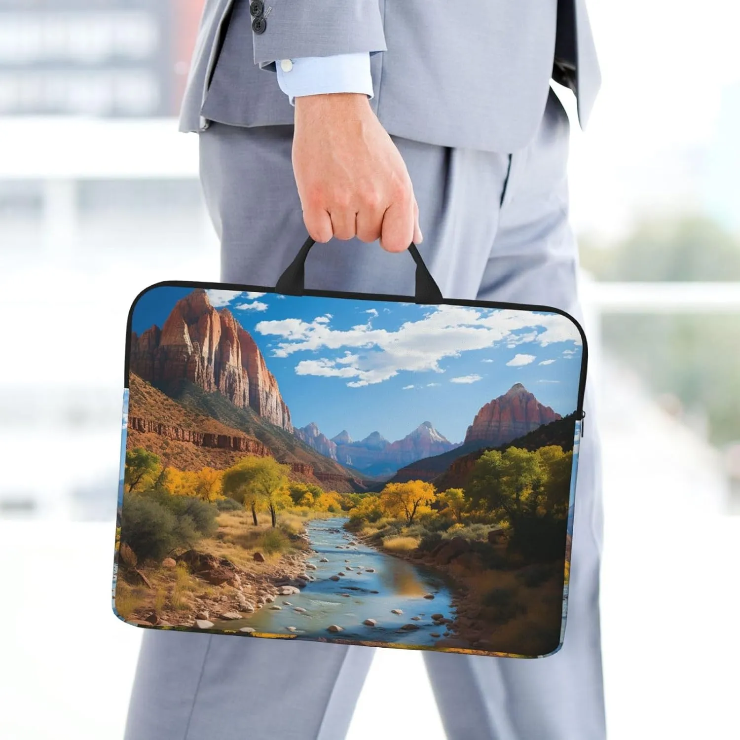 Laptop Shoulder Bag Messenger Bag flamingo bird Laptop Bag Computer Bag for Men Women