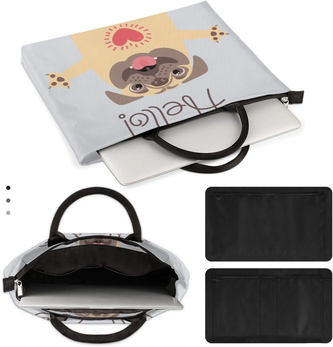 Laptop Sleeve Case for Women Men Laptop Bag Durable Travel Computer Carrying Bag with Handle Accessories Bags