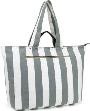 Large Beach Bag for Women, Waterproof Travel Tote Bag with Lunch/Wet Pocket for Weekender, Sandproof, Zipper Closure