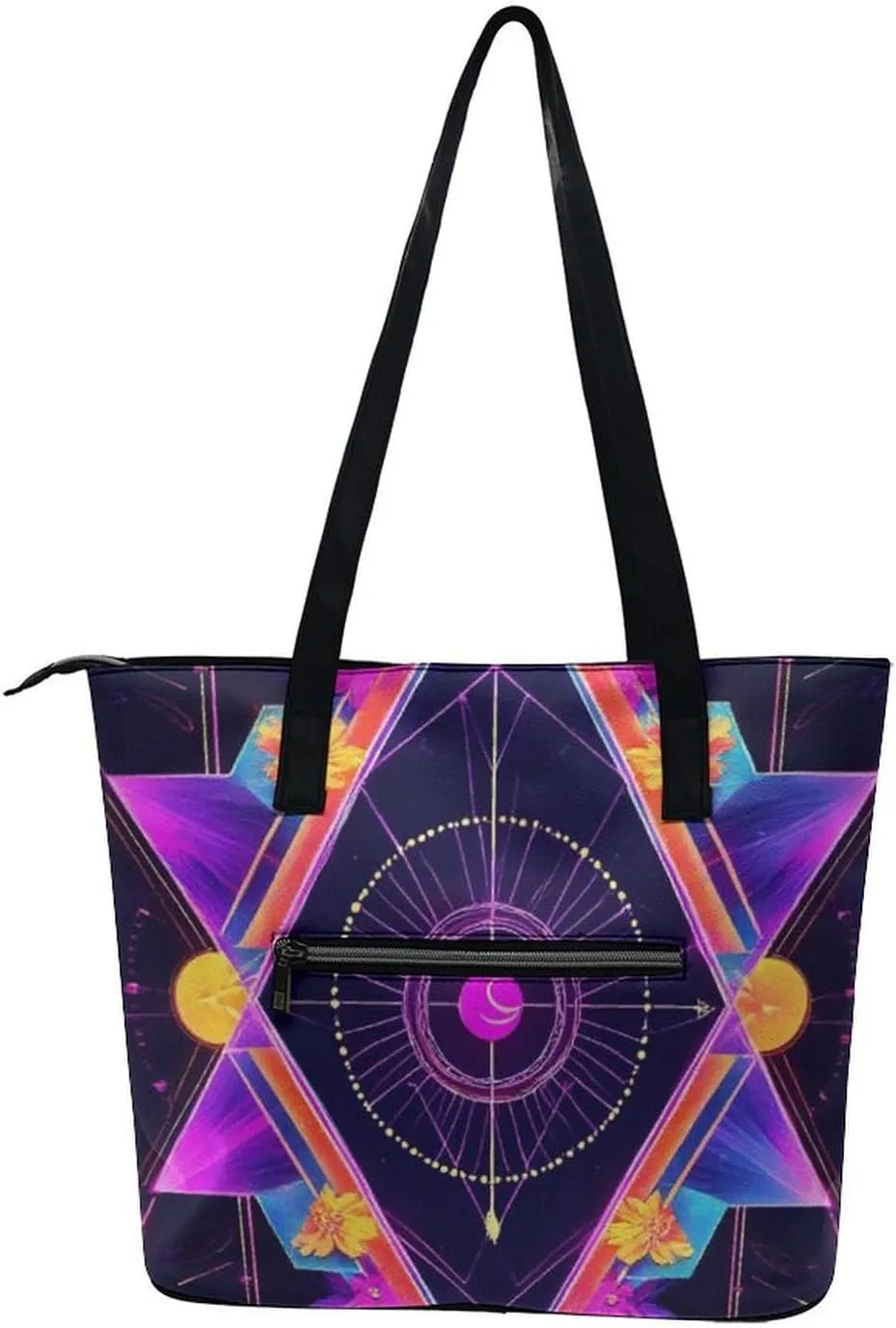 Large Capacity Tote Bag for Women, Women's Funny Lightweight Zipper Handbag for Shopping, Travel, Work