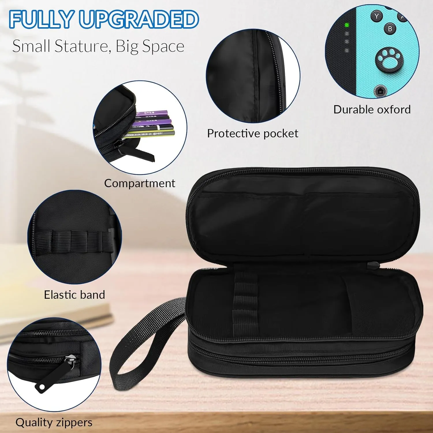 Large Pencil Case for Boys - Boys Pencil Pouch with Zipper Compartments - Big Capacity Pen Box Gamer Pen Bag Organizer for Kids Teens School