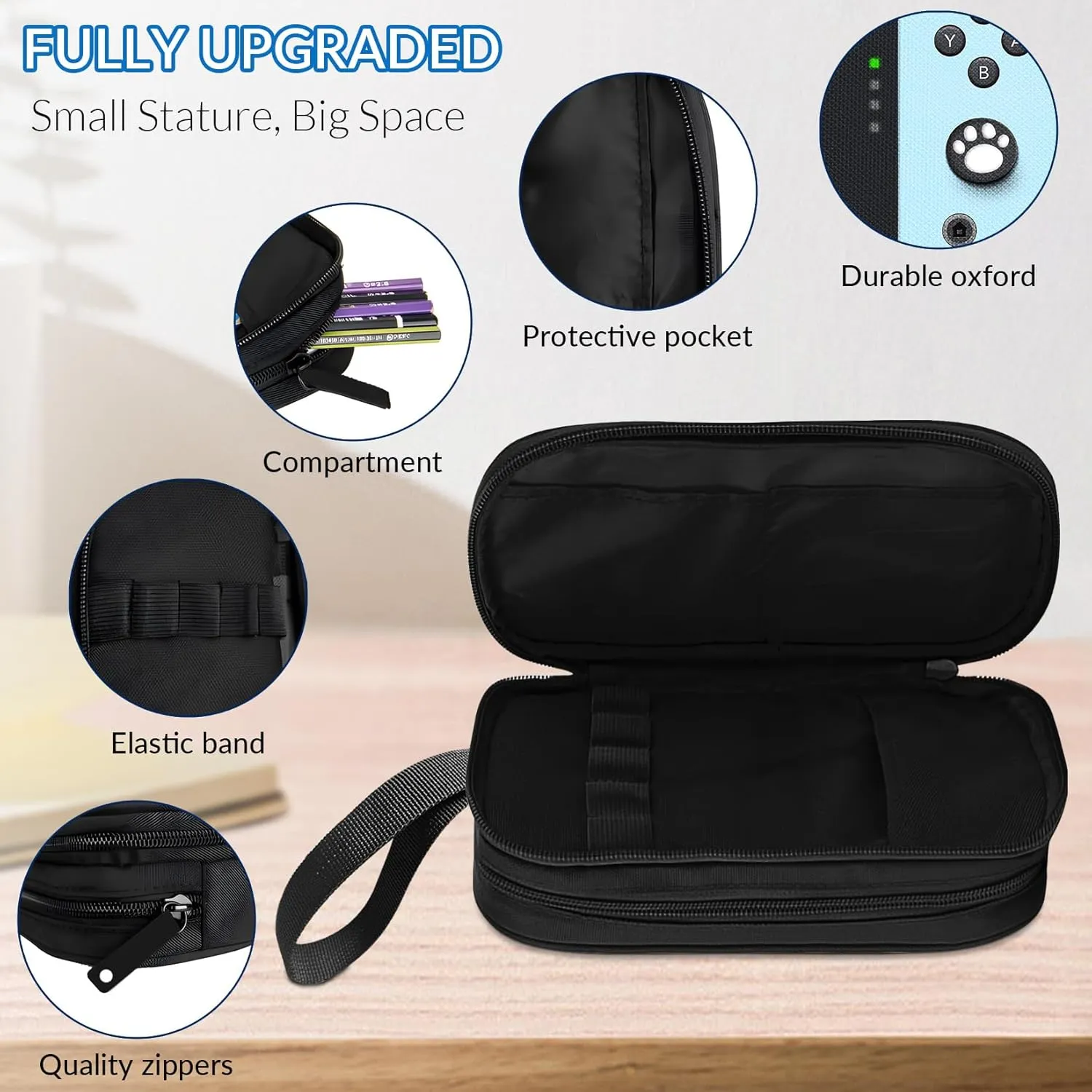 Large Pencil Case for Boys - Boys Pencil Pouch with Zipper Compartments - Big Capacity Pen Box Gamer Pen Bag Organizer for Kids Teens School