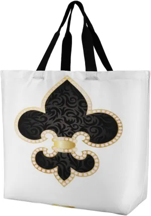 Large Tote Top Handle Bag, Shopping Handbag Big Polyester Shoulder Hand Bags