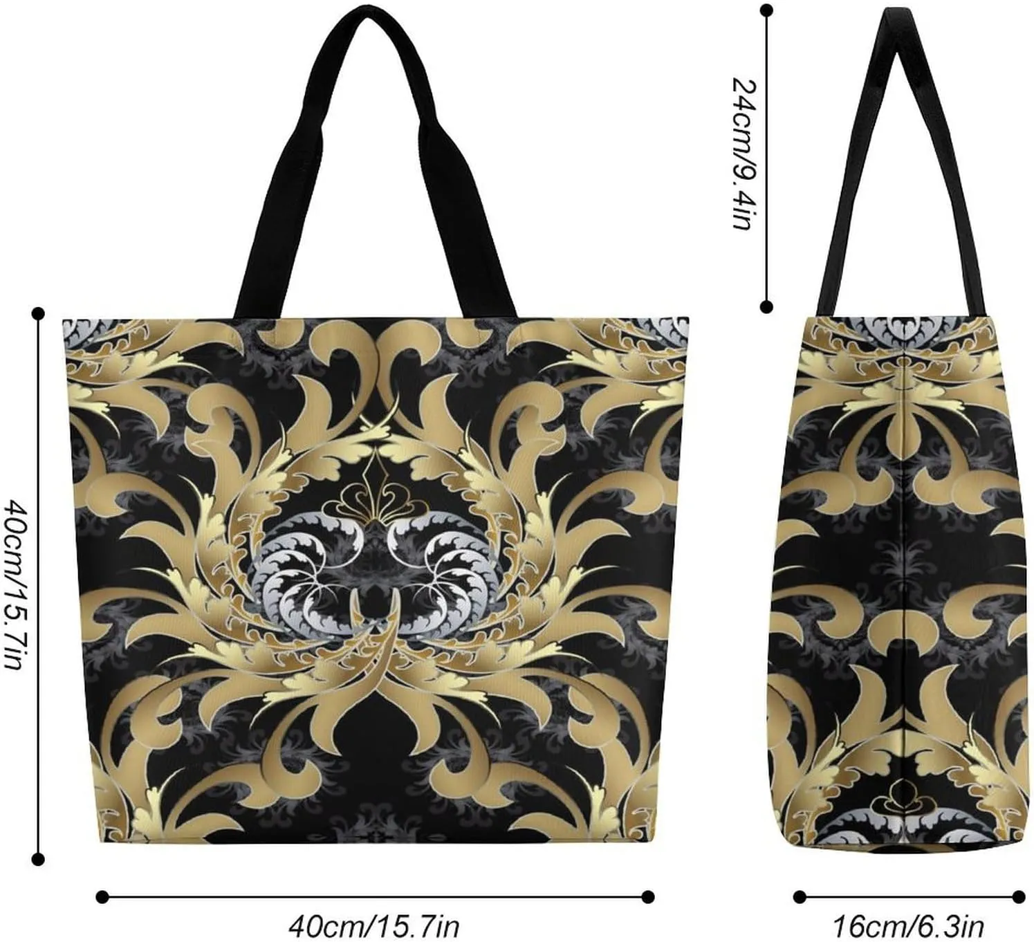 Large Tote Top Handle Bag, Shopping Handbag Big Polyester Shoulder Hand Bags