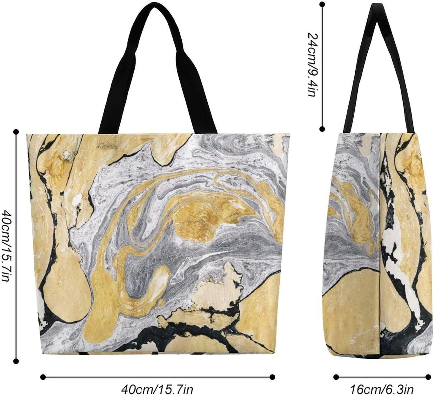 Large Tote Top Handle Bag, Shopping Handbag Big Polyester Shoulder Hand Bags