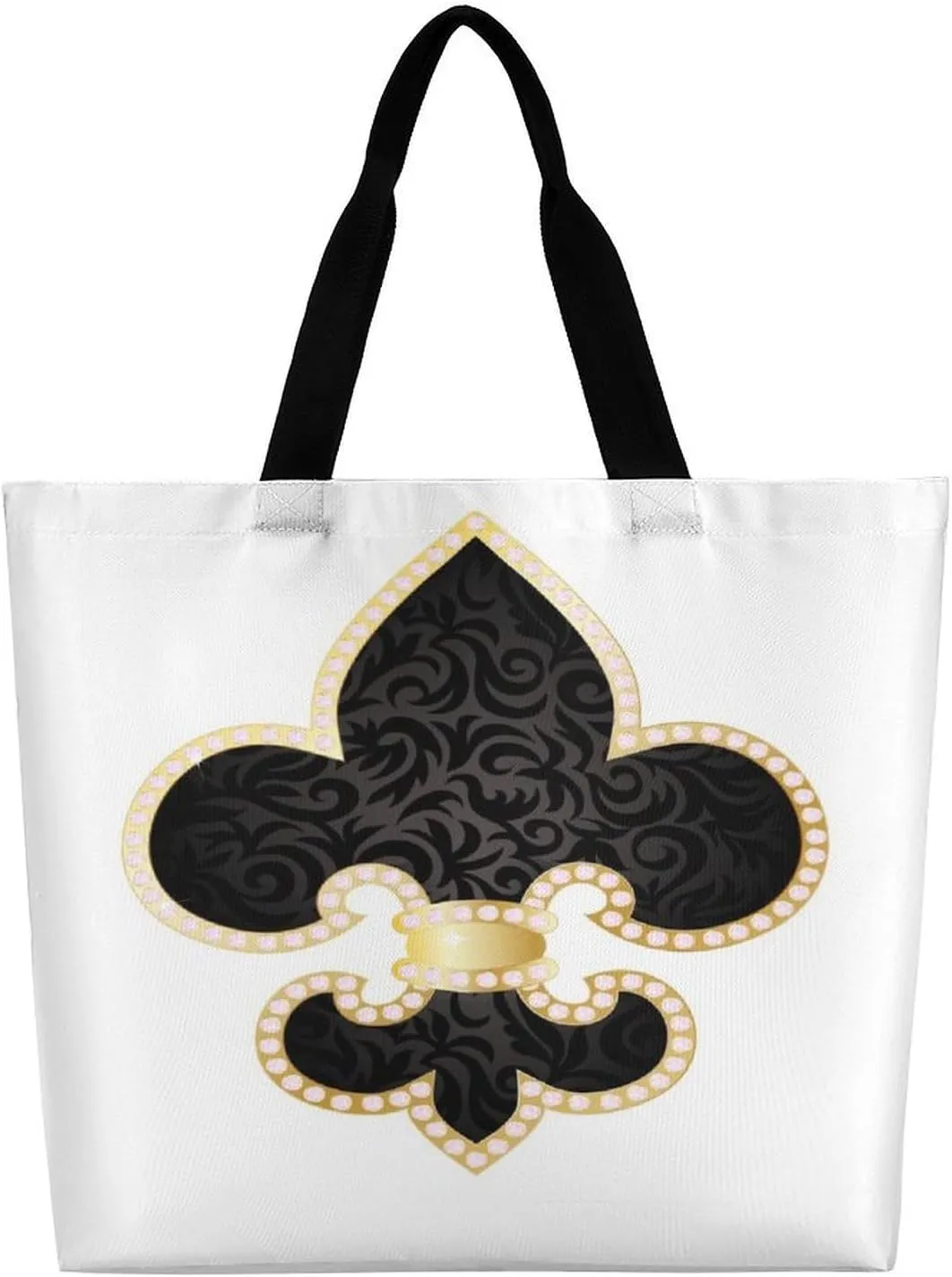 Large Tote Top Handle Bag, Shopping Handbag Big Polyester Shoulder Hand Bags