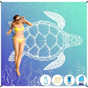 Large Waterproof 78×81 Oversized Sea Beach Lightweight Blanket Localized shipping Adults Compact Camping Turtle Blanket Sandproof Travel Premium Beach Beach Picnic Mat for BYDOLL Blanket 1-4