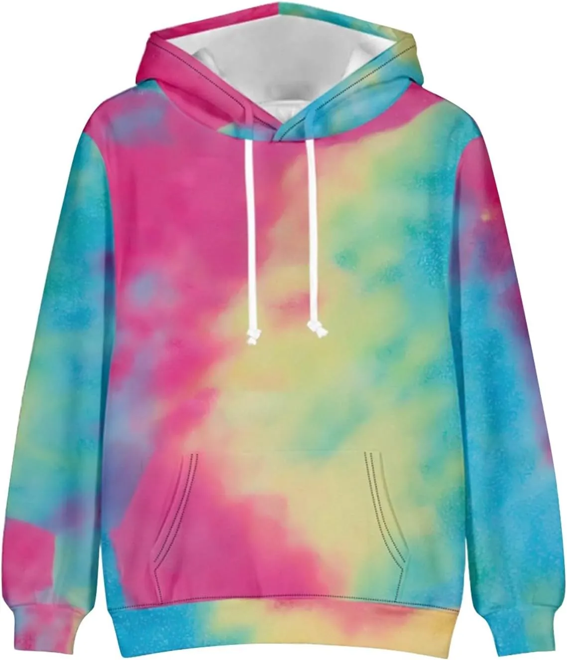 LCMTWX Mens Hoodies Pullover Solid Color Casual Sweater Hooded Sweater Jacket Heavyweight Fleece Hoodie Y2K Pullover Hoodie
