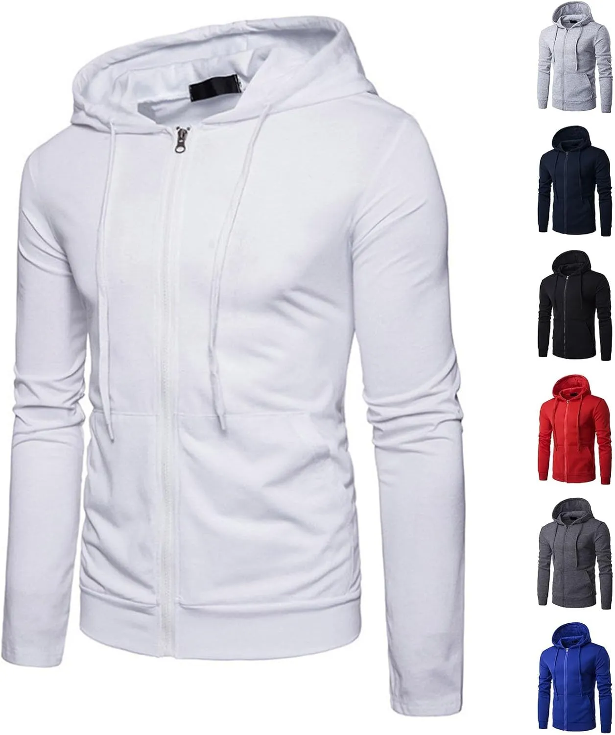 LCMTWX Mens Hoodies Pullover Solid Color Casual Sweater Hooded Sweater Jacket Heavyweight Fleece Hoodie Y2K Pullover Hoodie