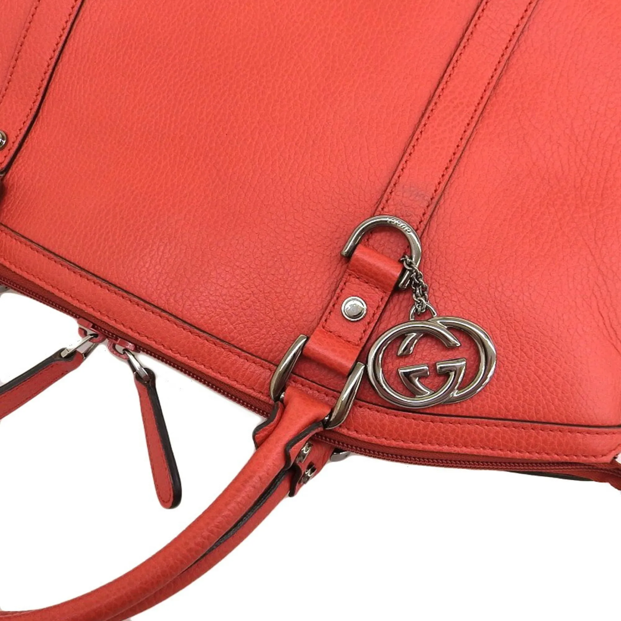 leather Automated Big savings event 339551 2WAY bag Gucci red