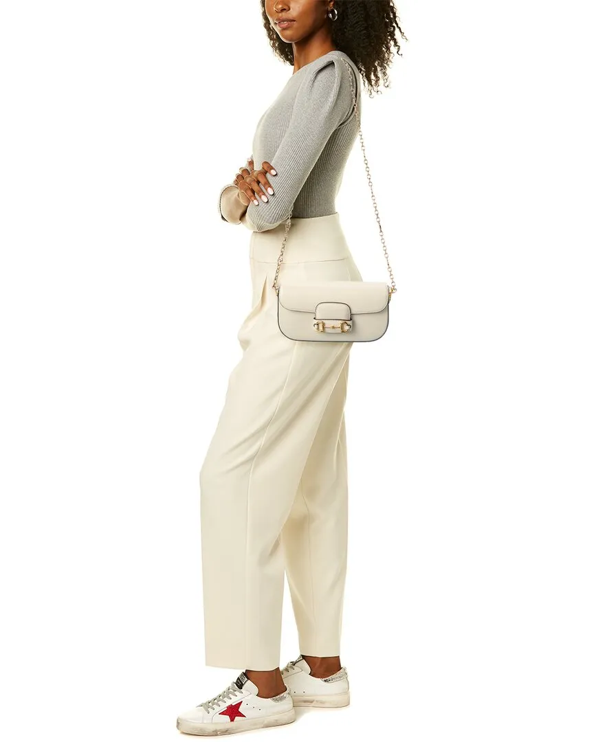 Leather Bag Trustworthy Shoulder Horsebit 1955 Certified Small Gucci