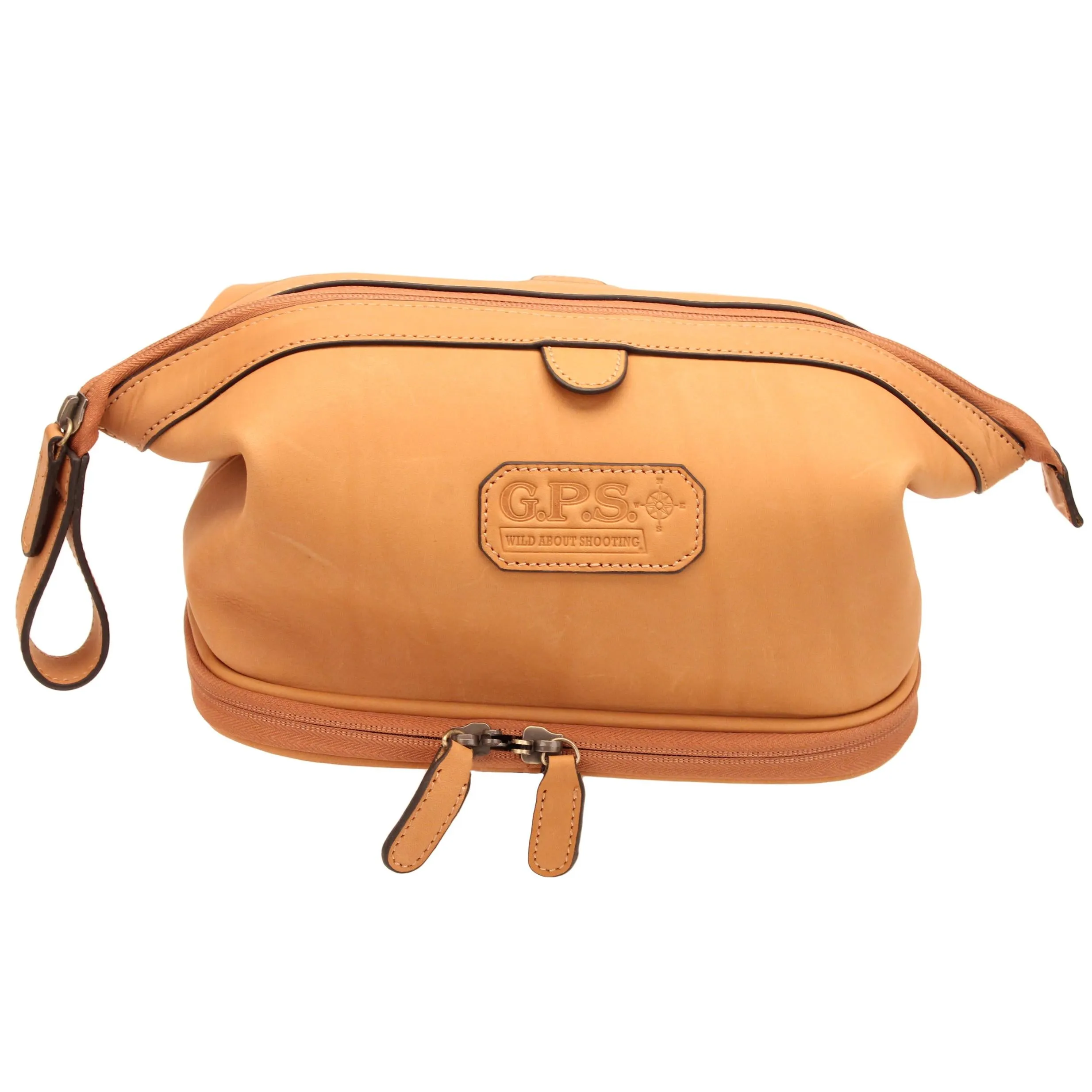 Leather Shaving Kit -with-pistol Storage