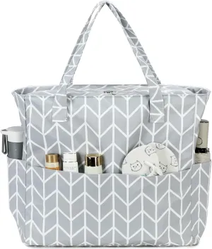 LEDAOU Beach Bag Waterproof Sandproof Women Tote Bag Pool Bag with Zipper for Gym Grocery Travel with Wet Pocket