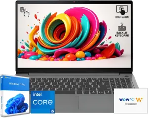 Lenovo IdeaPad 3 Business Laptop with Backlit Keyboard & Touchscreen, Intel Core i5-1235U 10-core Processor, 15.6" FHD, 40GB RAM, 1TB SSD, Fingerprint Reader, Windows 11 Pro, WOWPC Recovery USB