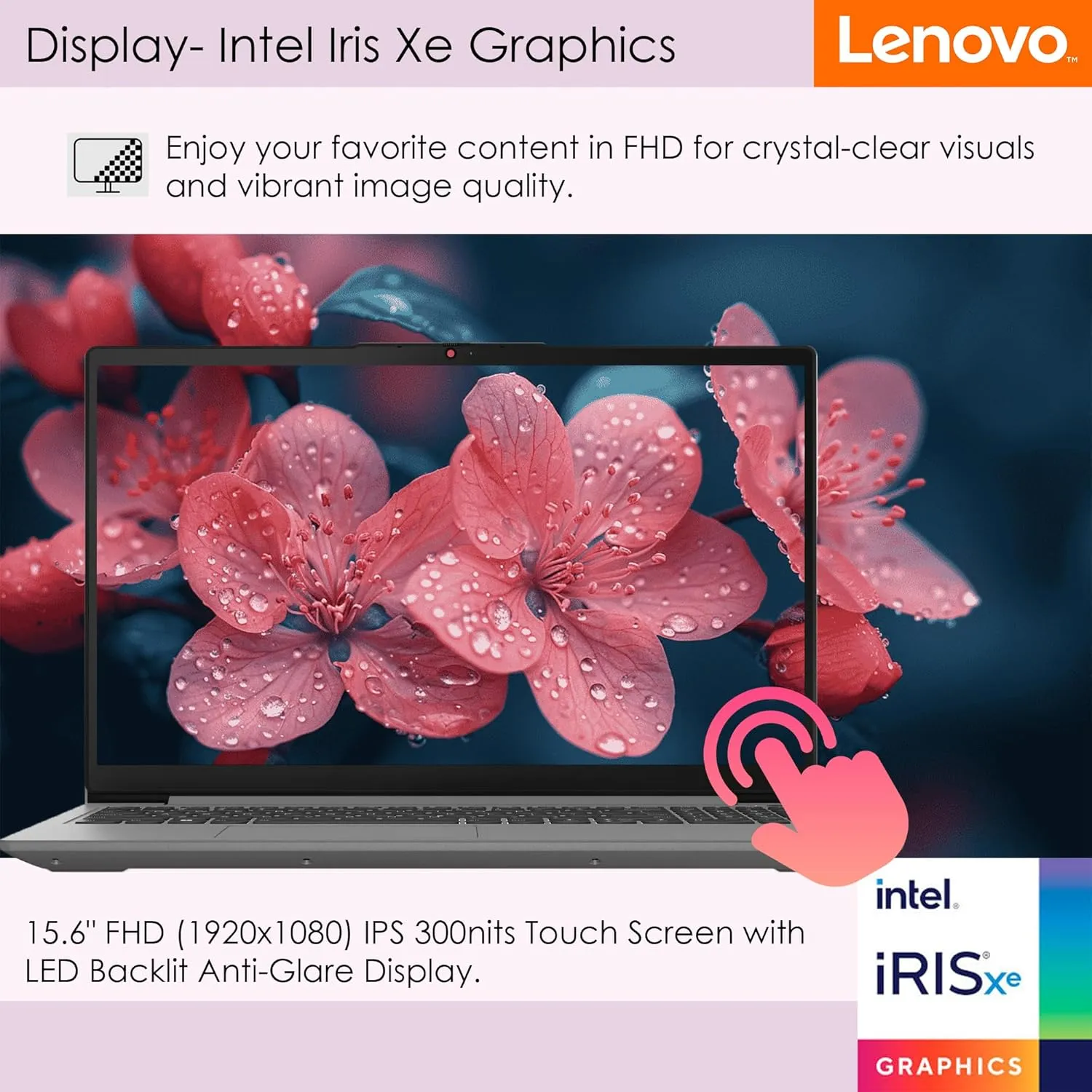 Lenovo IdeaPad 3 Laptop| Intel Core i7-1255U Processor| Touchscreen| 15.6 inch Full HD Display| 40GB RAM, 1TB PCIe SSD|USB-C, HDMI, Card Reader| Office Trial| Backlit Keyboard| Windows 11