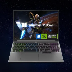 Lenovo Legion 16" QHD  i9 RTX 4070 Gaming Laptop, 16" QHD  (2560 x 1600) 165 Hz, Intel i9-14900HX, NVIDIA GeForce RTX 4070, 64GB RAM, 4TB SSD, RGB Backlit Keyboard, Windows 11 Home, Grey