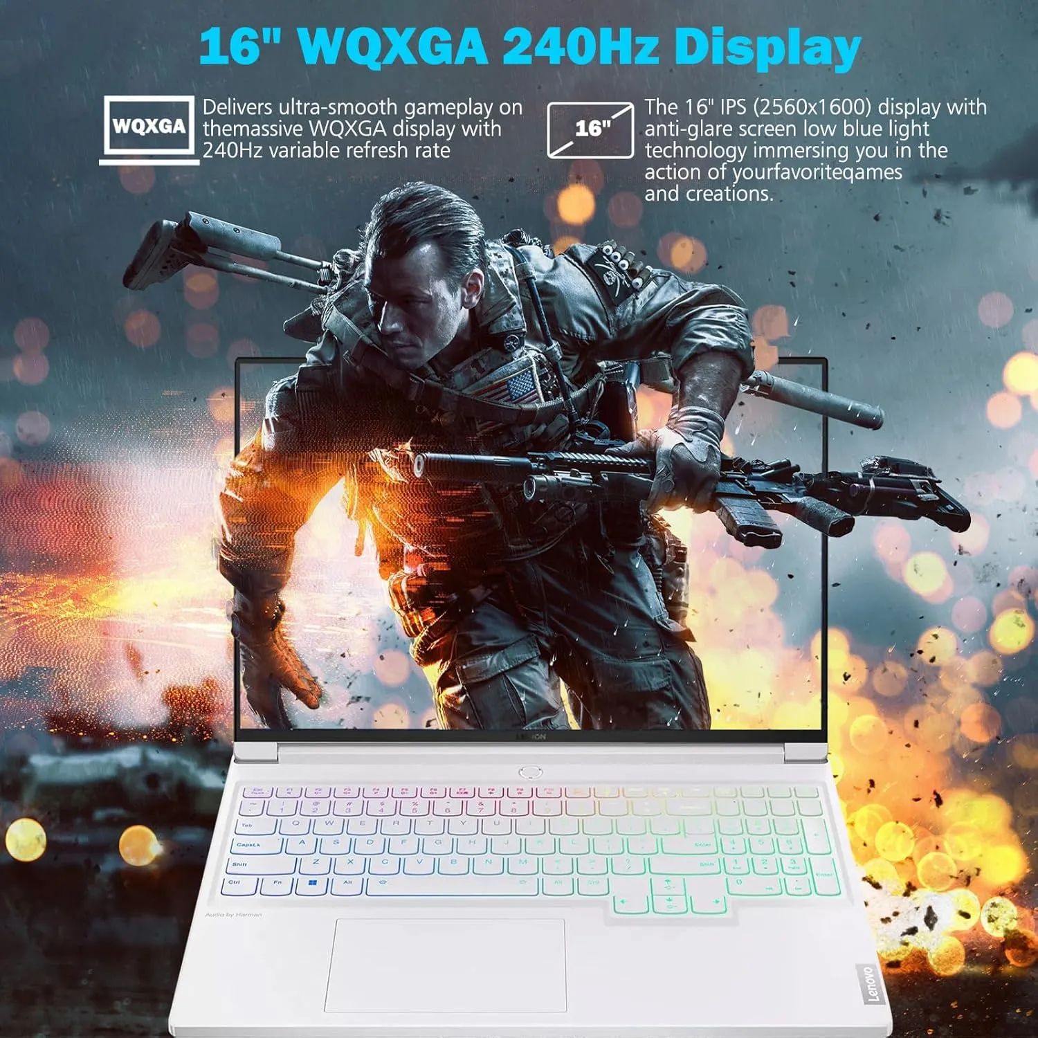 Lenovo Legion 7i Laptop, 16" WQXGA 240Hz Gaming Laptop Computer, Intel Core i7-14700HX, GeForce RTX 4060, 64GB DDR5 RAM, 8TB SSD, RGB Backlit KB, Wi-Fi 6E, Fingerprint Reader, Win 11 Pro
