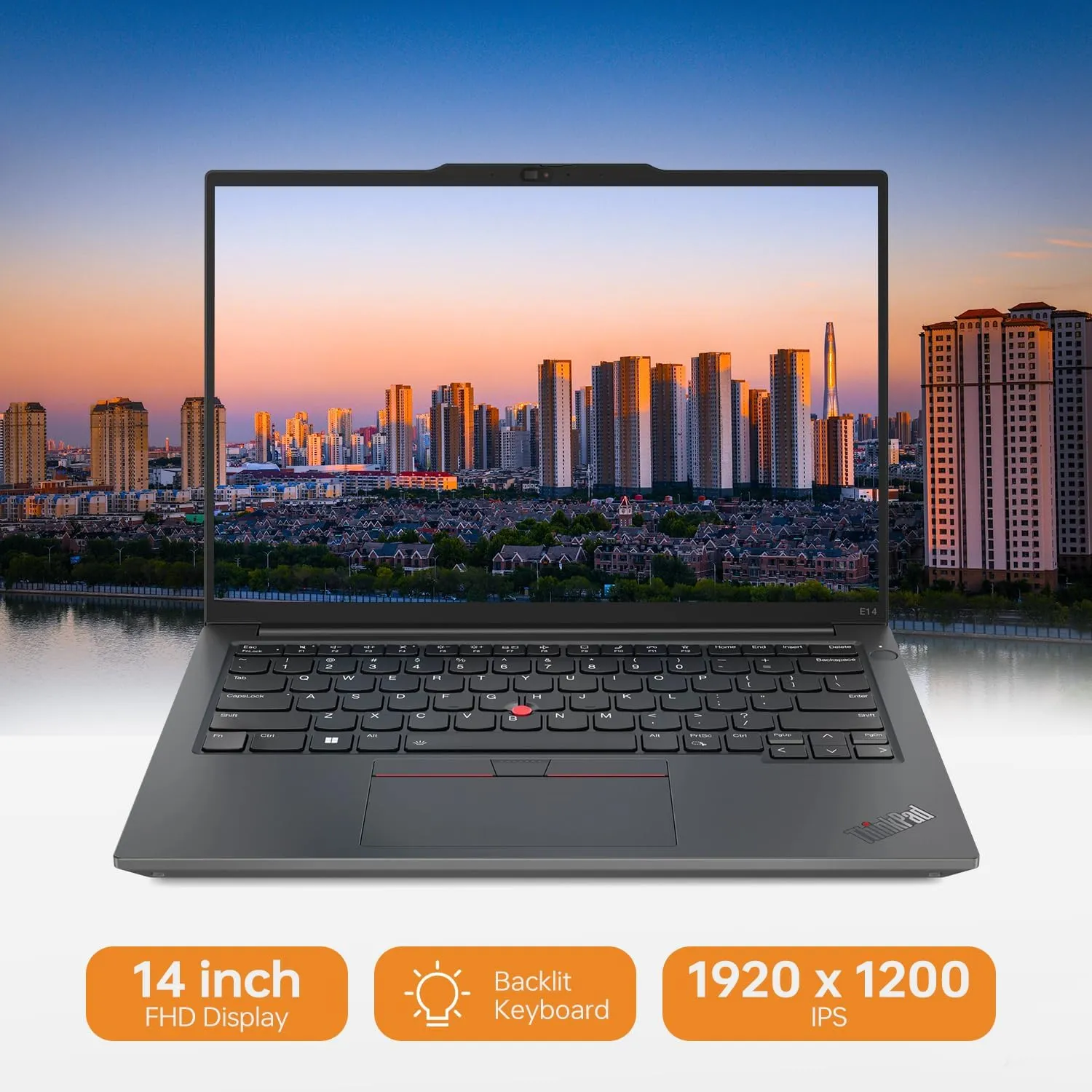 Lenovo ThinkPad E14 Professional Laptop, 14" FHD   1920 * 1200, AMD Ryzen 7 7730U, 24GB RAM, 2TB SSD, FP Reader, Webcam, Backlit KB, Wi-Fi 6, W11P, Bundle with Targus USB-C 100W Docking Station