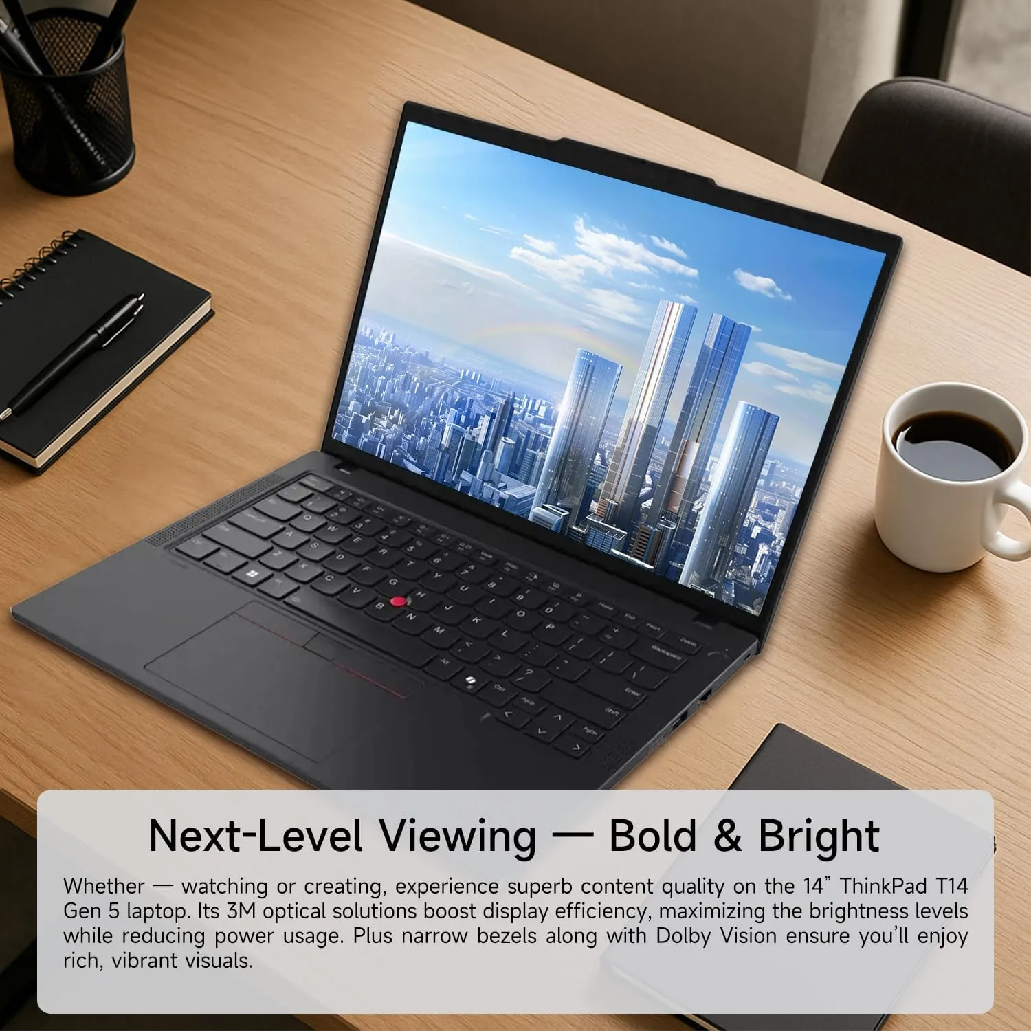 Lenovo ThinkPad T14 AI-Enhanced Business Laptop | 14" FHD  | Intel Core Ultra 5 125U | 16GB RAM | 1TB SSD | Wi-Fi 6E | Fingerprint | Backlit | W11P | Bundle with Targus USB-C 100W Docking Station