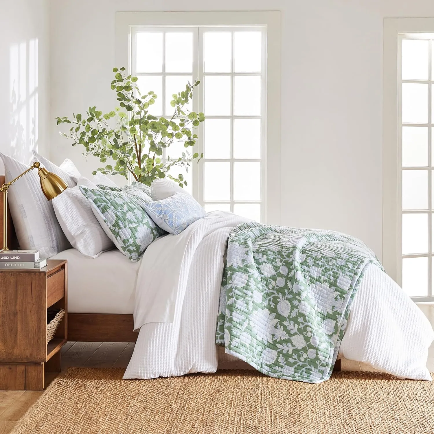Levtex Home - Cloud Waffle Bright White Comforter Set - King Comforter (106 x 94in.)   Two King Pillow Cases (36 x 20in.) - Waffle Weave - Bright White - Cotton