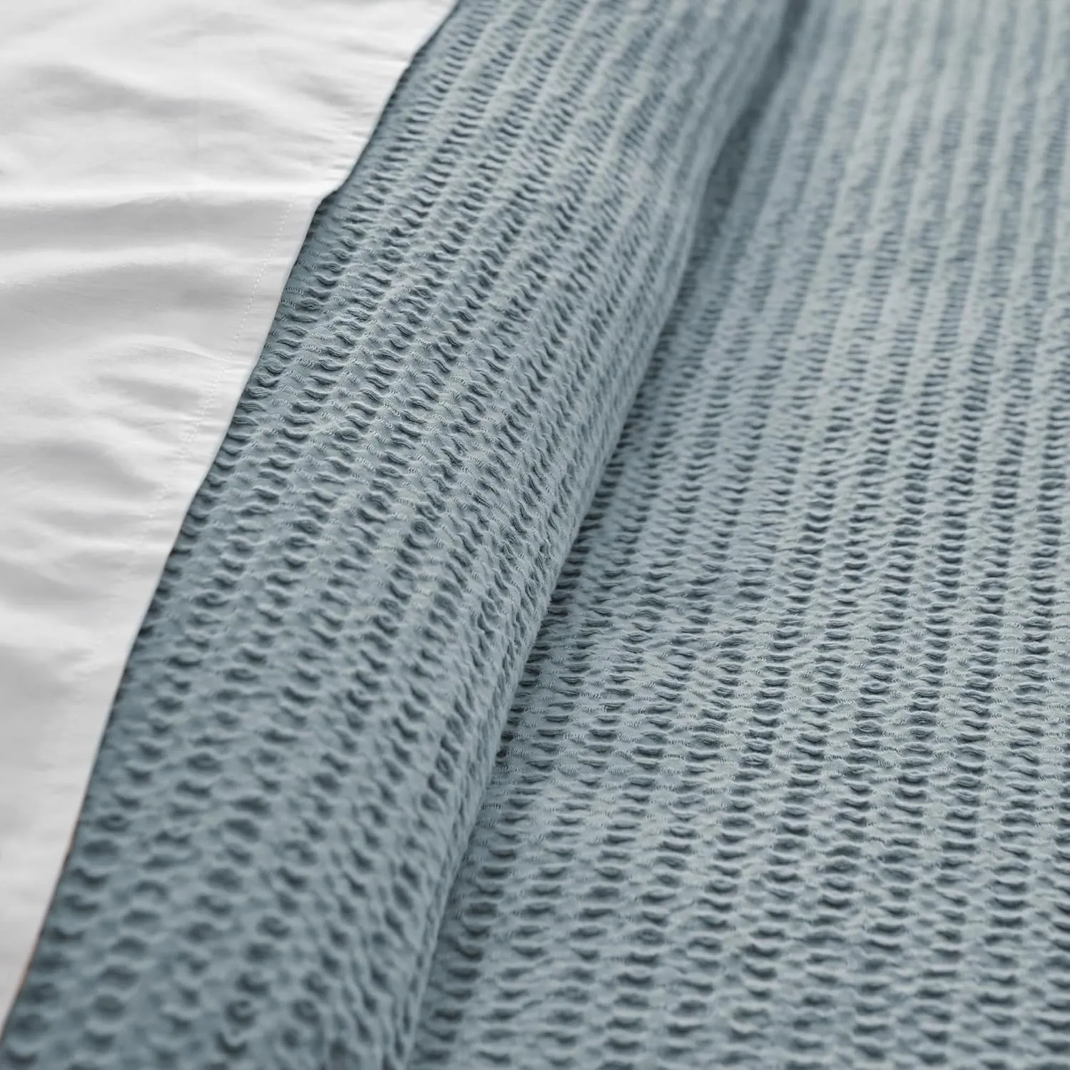 Levtex Home - Cloud Waffle Comforter Set - King Comforter   Two King Pillow Cases - Waffle Weave - Chambray - Comforter (106 x 94in.) and Pillow Case (36 x 20in.) - Cotton