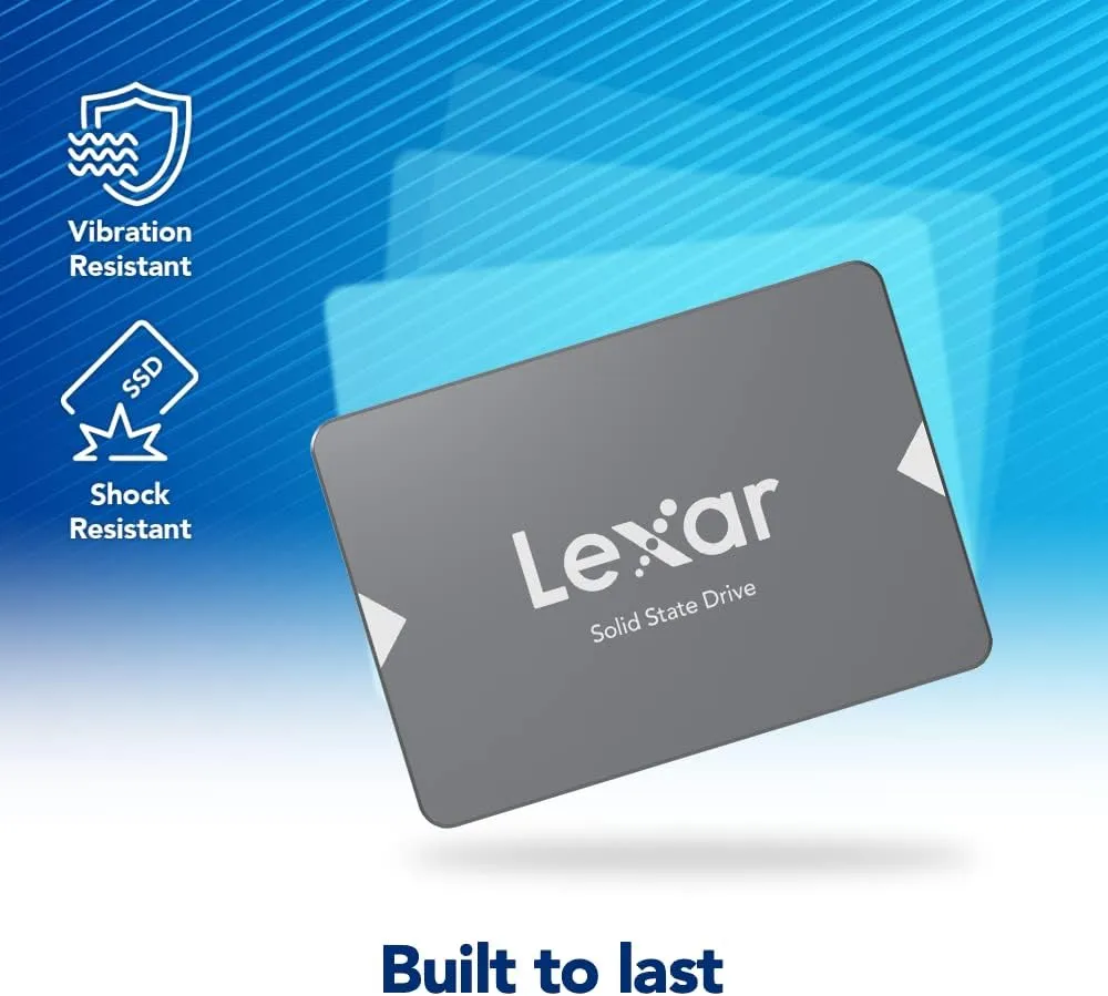 Lexar 1TB NS100 SSD 2.5 Inch SATA III Internal Solid State Drive, Up to 550MB/s Read, Gray (LNS100-1TRBNA)