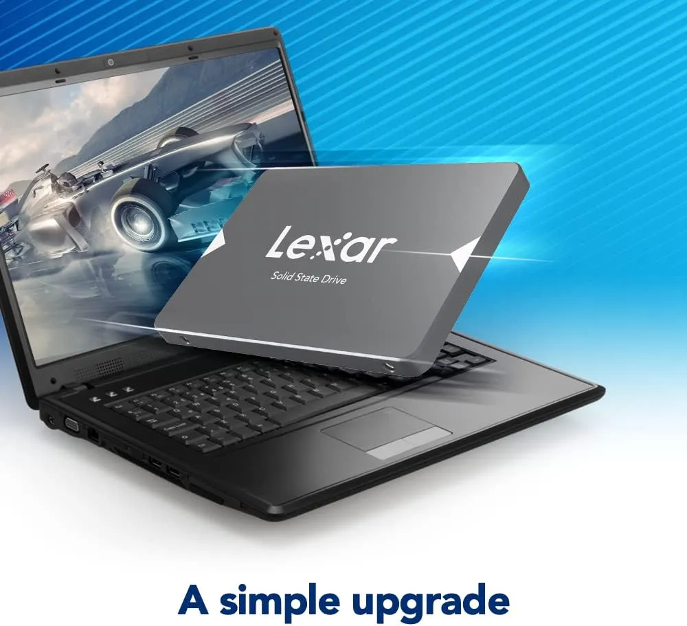 Lexar 1TB NS100 SSD 2.5 Inch SATA III Internal Solid State Drive, Up to 550MB/s Read, Gray (LNS100-1TRBNA)