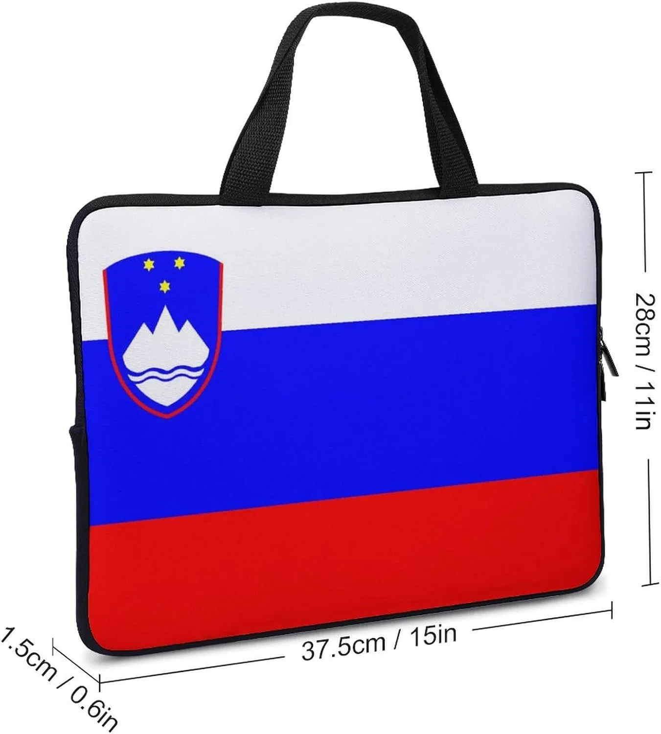 Liechtenstein Flag Laptop Sleeve Case 15-15.6 Inch, Durable Neoprene Bag for Computer